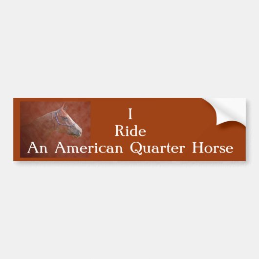 Der amerikanische Quarterhorse Autoaufkleber (Vorne)