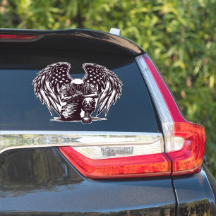 Der amerikanische Soldat Angel Prag USA Flaggenkun Aufkleber