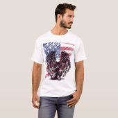 Der amerikanische Soldat Angel Prag USA Flaggenkun T-Shirt (Vorne ganz)