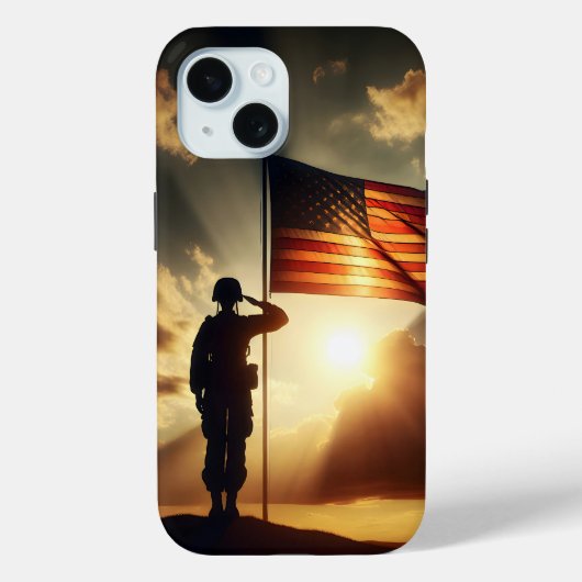 Der amerikanische Soldat würdigt die Flagge Case-Mate iPhone Hülle (Rückseite)
