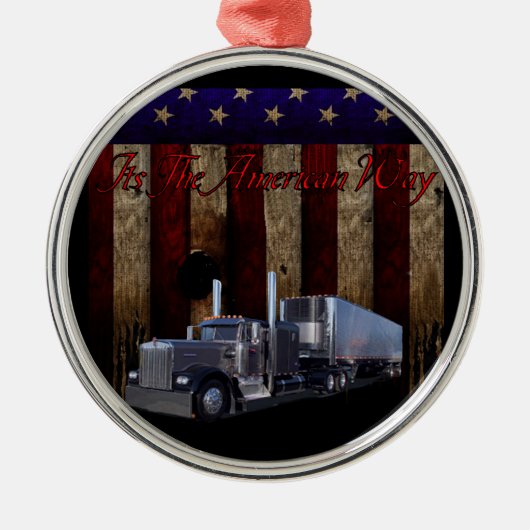 Der amerikanische Weg Silbernes Ornament (Vorne)