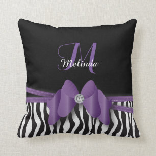 Der Amethyst Striped Zebra beugte   Kissen