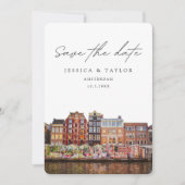 Der Amsterdamer Markt für Hochzeiten - Blume Save  Einladung (Vorderseite)