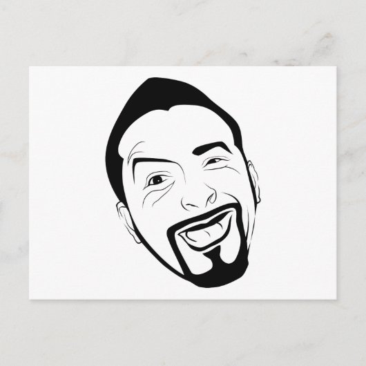 Der amüsierte Koksmann Postkarte (Vorderseite)