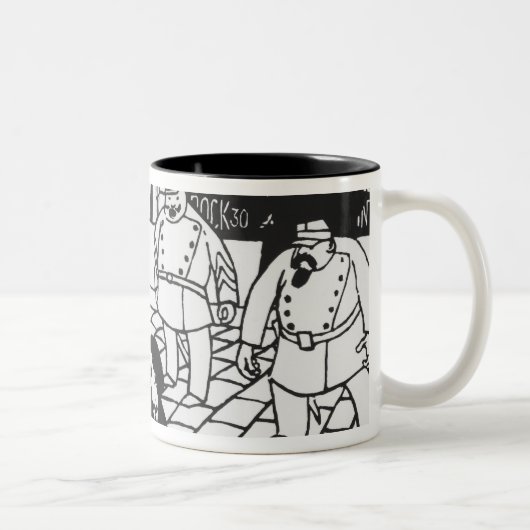 Der Anarchist, 1892 Zweifarbige Tasse (Rechts)