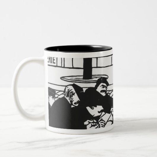 Der Anarchist, 1892 Zweifarbige Tasse (Links)