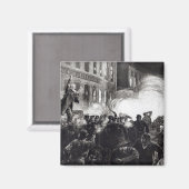 Der anarchistische Riot in Chicago Magnet (Vorderseite/Rückseite)