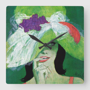 Der andere Weg Quadratische Wanduhr