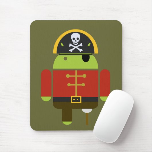Der androide Pirat Mousepad (Mit Mouse)