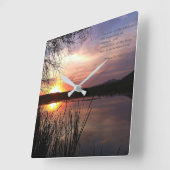 Der Anfang der Weisheit.... Quadratische Wanduhr (Winkel)