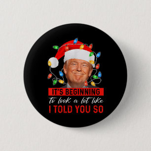 Der Anfang des Jahres, wie lustige Trump-Weihnacht Button