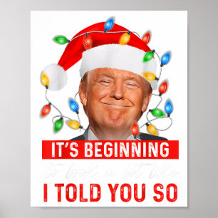 Der Anfang des Jahres, wie lustige Trump-Weihnacht Poster