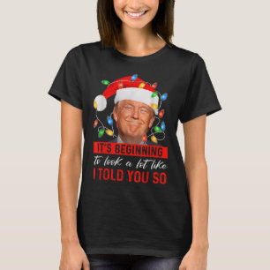 Der Anfang des Jahres, wie lustige Trump-Weihnacht T-Shirt