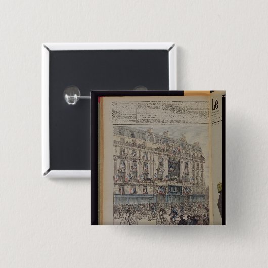 Der Anfang des Paris-Brest Radrennens Button (Vorne & Hinten)