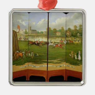 Der Anfang des Rennens für die Clarence Goldschal Silbernes Ornament
