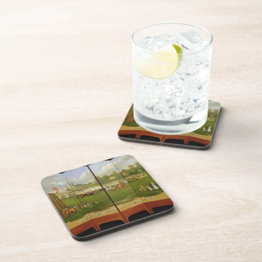 Der Anfang des Rennens für die Clarence Goldschale Getränkeuntersetzer (Rechte Seite)