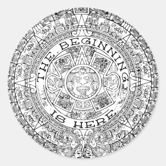 Der Anfang Runder Aufkleber (Vorderseite)