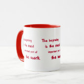 "Der Anfang" Tasse (Vorderseite Links)