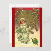 Der Angel des Neujahrs Feiertagspostkarte (Vorne/Hinten)