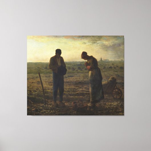 Der Angelus von Jean-François Millet Leinwanddruck (Vorderseite)