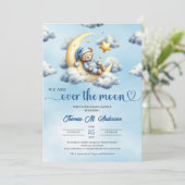 Der angesagte Bär, der über dem Goldmond schläft Einladung (Stehend Vorderseite)