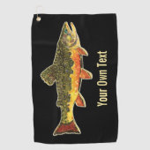 Der Angler der Bachforelle Golfhandtuch (Vorderseite)