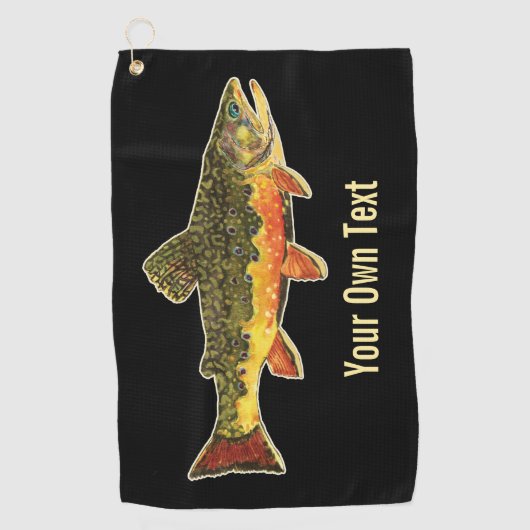 Der Angler der Bachforelle Golfhandtuch (Vorderseite)