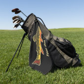 Der Angler der Bachforelle Golfhandtuch (Gras)