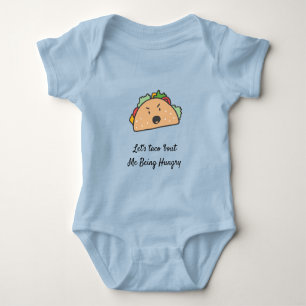 Der angreifende Taco benutzerdefinierter Text mit  Baby Strampler