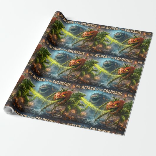 Der Angriff der Koloss-Mutantengemüse-Massenmatte Geschenkpapier (Ungerollt)