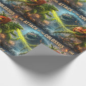 Der Angriff der Koloss-Mutantenveggie 40 Mat Wr Geschenkpapier (Ecke)