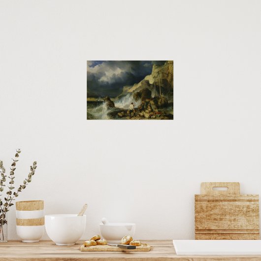 Der Angriff der Schmuggler, c.1837 Poster (Küche)