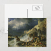 Der Angriff der Schmuggler, c.1837 Postkarte (Vorne/Hinten)
