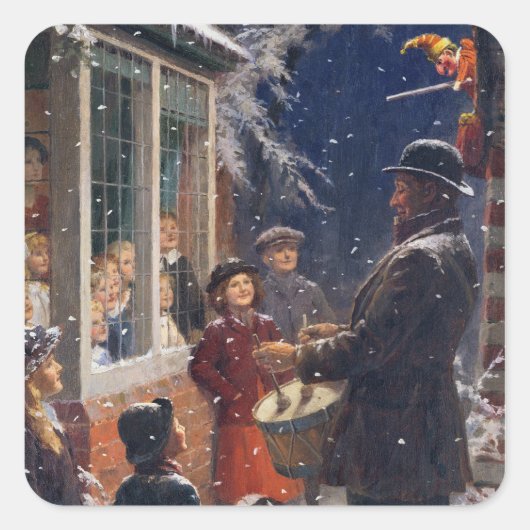 Der Animateur Quadratischer Aufkleber (Vorderseite)