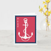 Der Anker des Seeschiffs - Schiffs-Boots-Seemann Karte (Gelbe Blume)