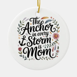 Der Anker in jedem Sturm ist Mama Keramik Ornament