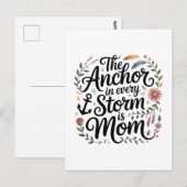 Der Anker in jedem Sturm ist Mutti Postkarte (Vorne/Hinten)
