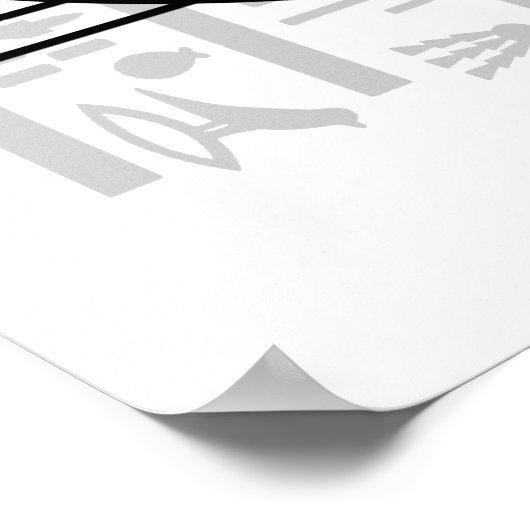 Der Ankh - ägyptische Hieroglyphen Poster (Ecke)