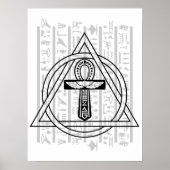 Der Ankh - ägyptische Hieroglyphen Poster (Vorne)