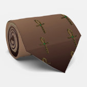 Der Ankh (Gold) Krawatte (Gerollt)