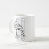 Der Ankh - Kaffeetasse mit ägyptischen Hieroglyphe (Vorderseite Links)