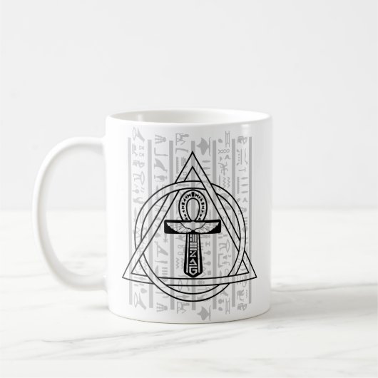 Der Ankh - Kaffeetasse mit ägyptischen Hieroglyphe (Links)