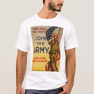 Der Anruf zur Aufgabe - verbinden Sie die Armee T-Shirt