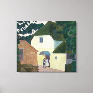 Der Anrufer an der Mühle (Öl auf Leinwand) Leinwanddruck