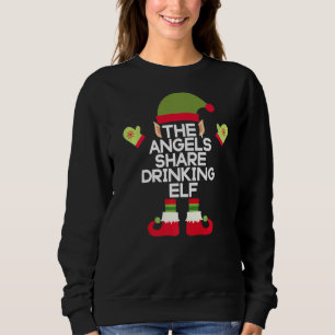 Der Anteil des Engels trinkt Santa Funny Bourbon C Sweatshirt