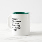 Der antike LKW, DIE BESTEN DINGE IM LEBEN SIND... Zweifarbige Tasse (Vorderseite Links)