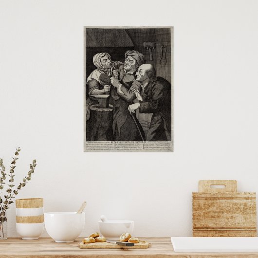 Der antike Zahnarzt der Landzimmertürme Poster (Küche)