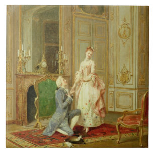 Der Antrag (Öl auf Platte) Fliese