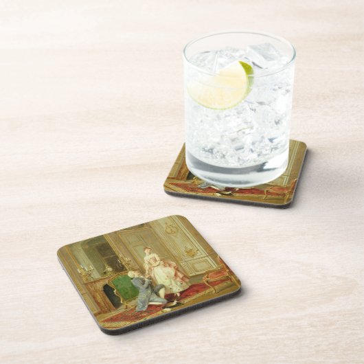 Der Antrag (Öl auf Platte) Getränkeuntersetzer (Rechte Seite)