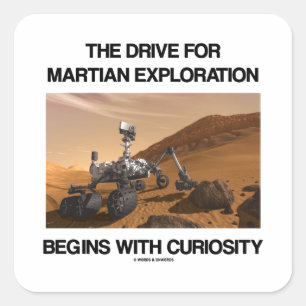 Der Antrieb für die Erkundung des Mars beginnt Neu Quadratischer Aufkleber